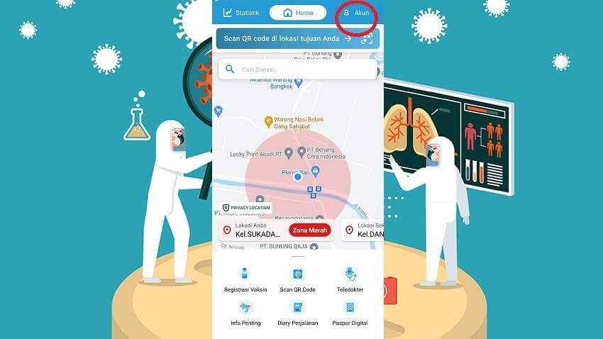 5. Menggunakan Aplikasi PeduliLindungi