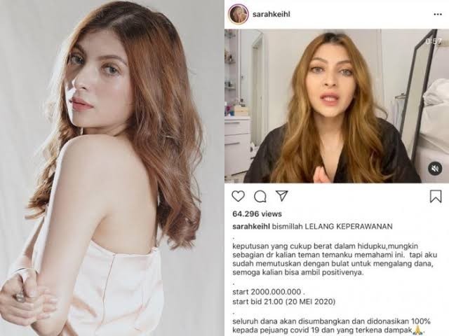 Viral ! Sarah Keihl Lelang Perawan untuk Covid 19